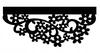 D36 Kitchen Curtain, Openwork Decoration, 60x30 , DAISIES FLOWERS