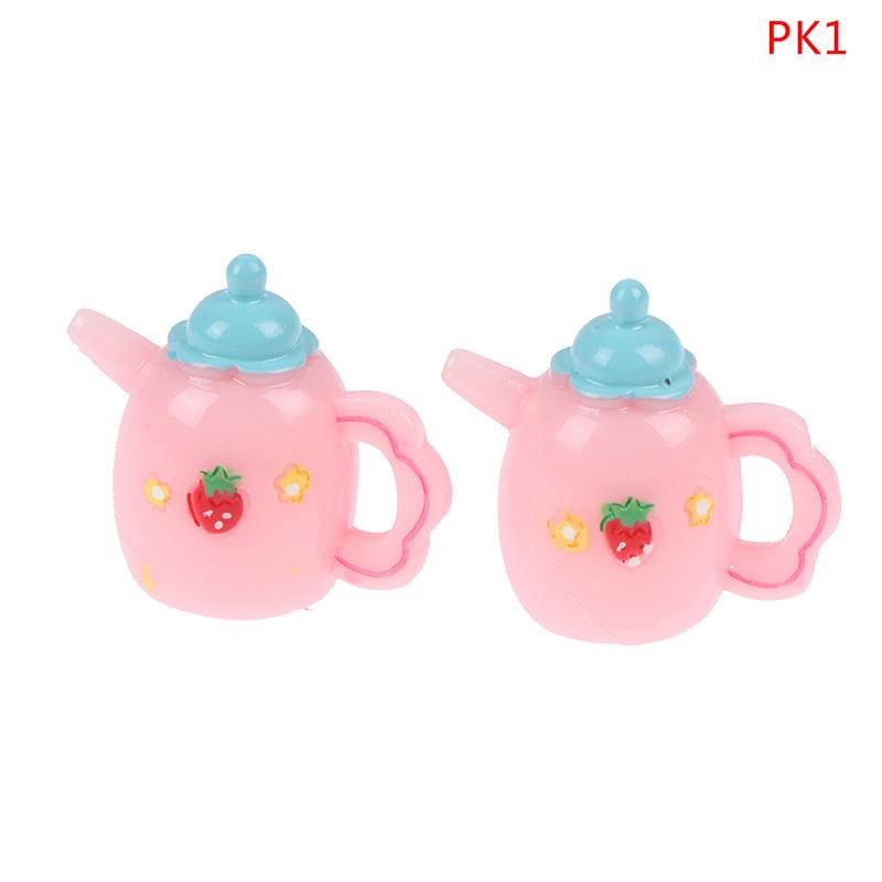 1/12 Miniature Dollhouse Dinnerware Teapot Kettle Simulation Furniture Tea Pot Kitchen Tableware for Doll House Furniture Toys