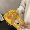 Fashion Women's sexy comfortabie flat Slippers Bowknot Fashionable versatile Shoes Summer New 2025 Elegant minimalist Sandalias