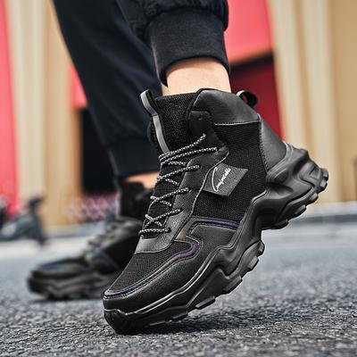 Hochwertige High-Top-Herrenschuhe Neue Trendige Schuhe Mit Dicker Sohle Größenzugabe Schuhe Atmungsaktive Sportschuhe für Herren Sneaker