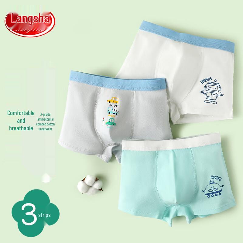 

Langsha Boys 7A Antibacterial Soft Boxer Briefs 130