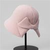 Simple Bow Temperament Bucket Hat Women's Autumn and Winter Casual Versatile Washbasin Hat New Hat