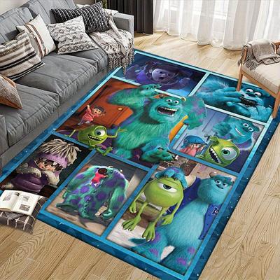 1pc Cartoon Characters Pattern Carpet Area Rug Non Slip Carpet Hand Washable Floor Mat Suitable For Living Room Bedroom Home Decor Room Decor