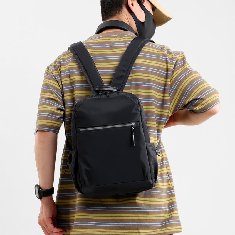 Waterproof Nylon Double Shoulder Bag for Women Travel Commuting Large Capacity Multi Layer Lightweight Laptop Backpack