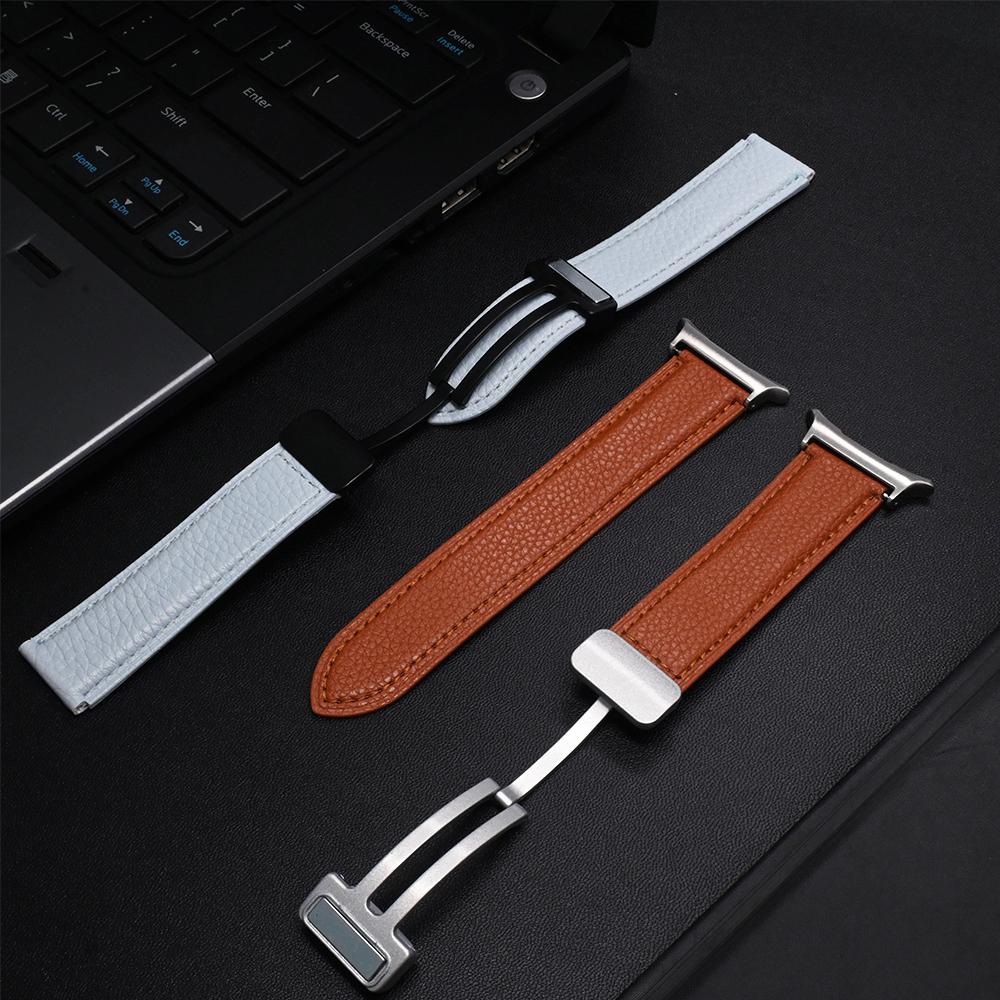 Leather for Samsung Galaxy Watch 8 44mm 40mm 8 Classic 46mm Band Smartwatch Accessory for Galaxy Ultra 47mm 2025 Magnetic Strap