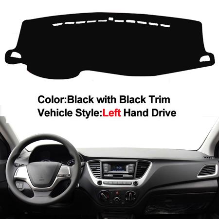Car Inner Dashmat Dash Mat Dashboard Cover Pad Sun Shade Dash Board Cover Carpet For Hyundai Solaris 2 Accent Verna 2017 2018