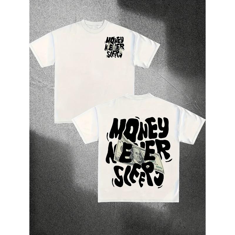 T-shirt Casual da Uomo in Cotone con Girocollo e Maniche Corte, Stampa alla Moda, Vestibilità Larga, Lavabile in Lavatrice, Perfetta per Vacanze e Viaggi