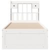 Solid Wood Bed with Shelf Without Mattress White 90 x 200 cm Pine