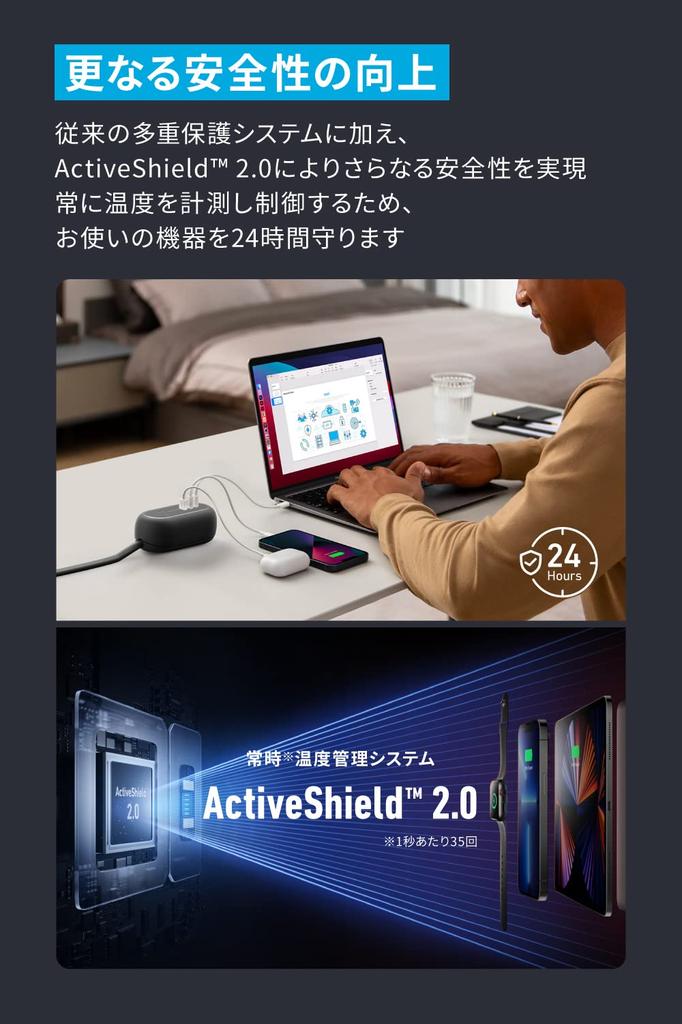 Anker 615 USB Power Strip (GaNPrime 65W) (USB Strip, Power Strip, Extension Cord) (Black)