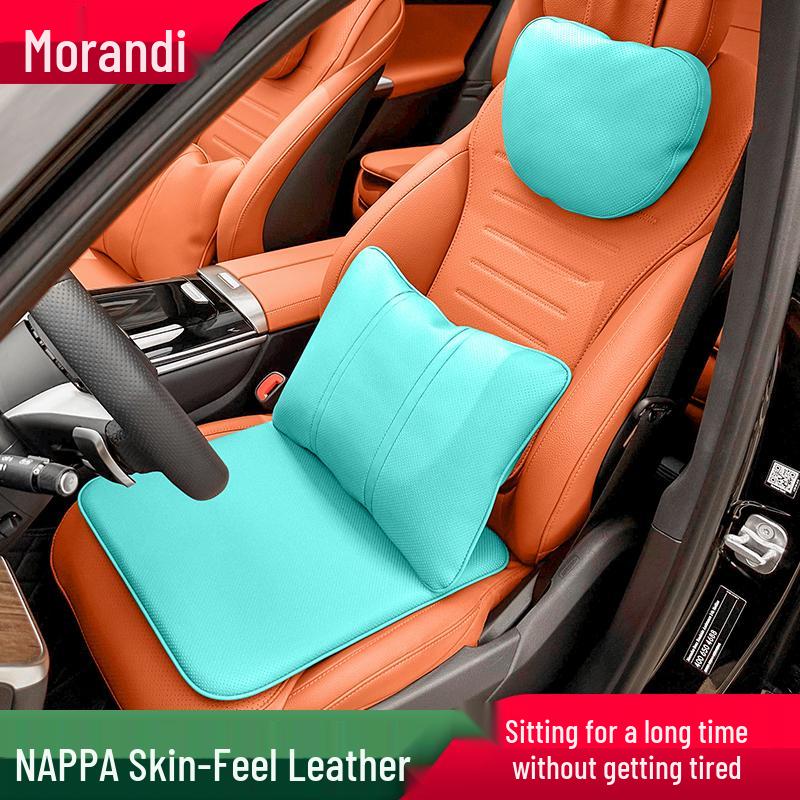 Morandi Nappa Leather All-Season Car Seat Cushion for Mercedes-Benz E-Class/C-Class/GLC/GLB/GLE