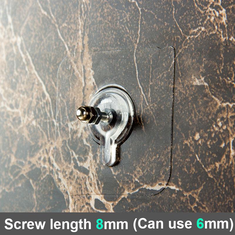 

Non-Marking Screw Sticker Punch-Free Self Adhesive Wall Hanging Sucker Screw Stickers Picture Hook Nail Holder Door Hanger Photo 2PCS