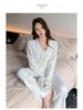 Sea Island Cotton Women's Pajama Set with Chest Pad - Cherry Bow Design for Spring & Autumn Wear Inside or Outside - 2025 Collection