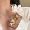 Adjustable Open Band Hermit Crab Statement Ring  Unique Gift for Marine Lovers