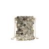 Fashion Trend Sequined Chain Shoulder Bag Small Square Tote Bag Simple Versatile Spice Girl Going Out Casual Messenger Bag Women