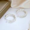 Elegant Twisted Line Earrings for Women: Stylish Gold & Silver Ear Cuffs with Unique Niche Design, Perfect for Commuting & Light Luxury Wear.