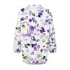 Women's Shirt Button Casual Print Fashion Round Neck Drop Shoulder Seven Sleeve Shirt Top