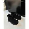 Autumn and Winter Thickness One-pedal Piled Thickened Warm Snow Boots Casual Versatile Short Medium Tube Fluffy Women's Cotton Shoes