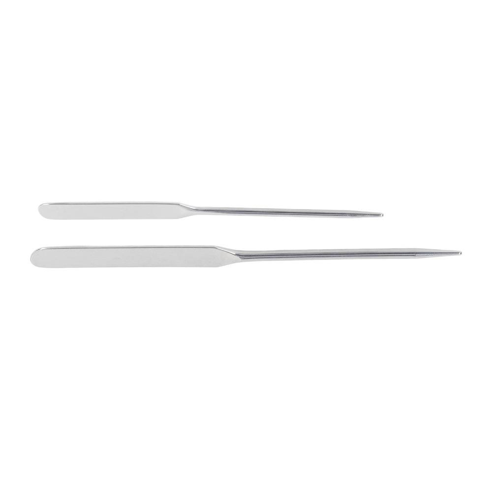 2pcs Set Stainless Steel Makeup Mixing Spatula Nail Art Stirring Rod  For Cream Stirring