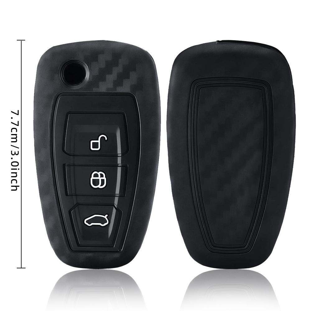 Silicone Car Remote Key Fob Cover Case for Ford Ranger C-Max S-Max Focus MK3 Galaxy Mondeo Transit Tourneo Custom Accessories