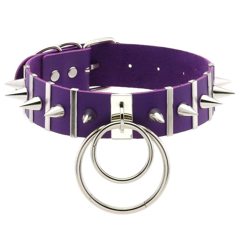 Big Spikes Choker Leather Collar  Metal Punk  Necklace  For Women Men Emo  Chocker Goth Jewelry Harajuku Accessories