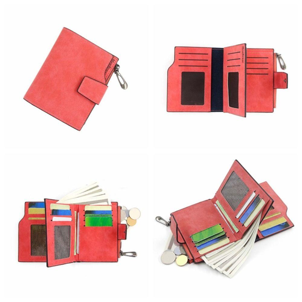 Large Capacity Cash Purse Bag PU Leather Short Wallets Elegant Pocket Purse Wallet Outdoor