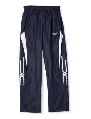 Mizuno Training Wear Windbreaker Size Deep XL Pants, Moisture-Wicking, Quick-Drying, Unisex, 14, Navy/White, 32JF8015,