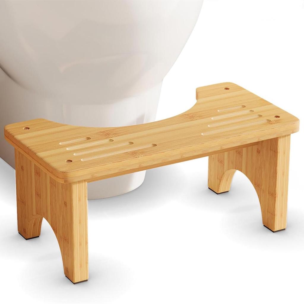 Adjustable Bamboo Toilet Stool