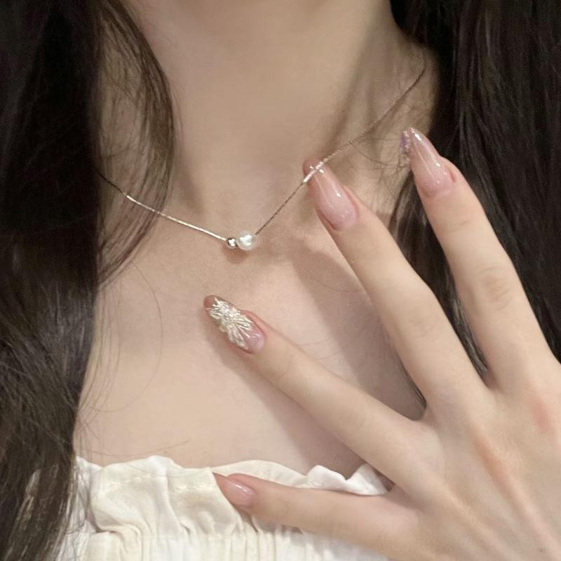 Exquisite Minimalist Single Pearl Clavicle Necklace For Women Fashion Jewelry