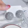 2024 Full Diamond Exaggerated Personality Earrings: Trendy, High-End, Simple Cold Style for Women