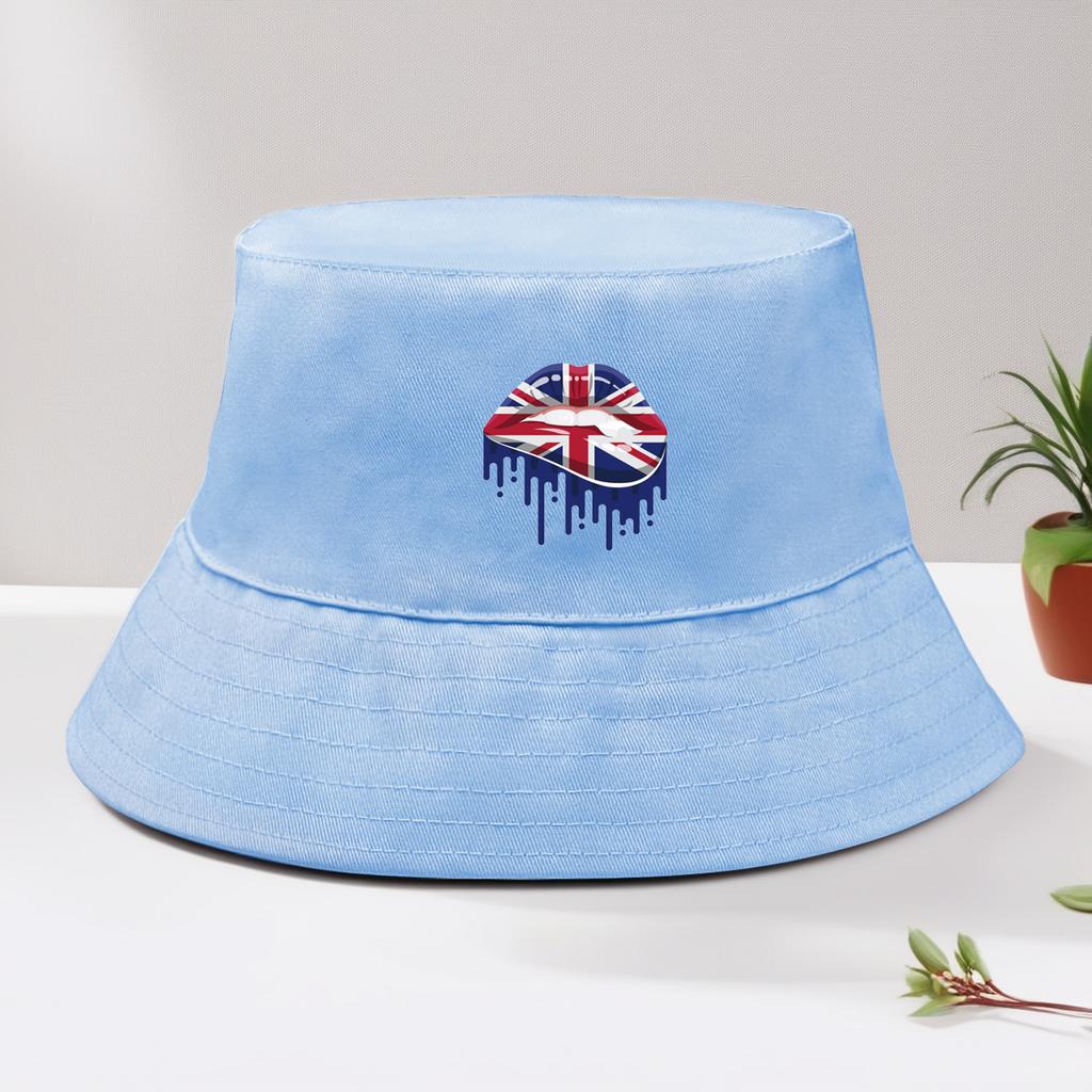 Lips Flag Of Australia Bucket Hat Hip Hop Bucket Hats UV Protection Bucket Hat Woman Fit Sun Hat Ideal Choice For Outdoor Sports