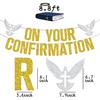 On Your Confirmation Banner, Christening Baby Shower / 1st Religious Baptism Bunting Sign - Bridal Shower, Engagement, Wedding Anniversary Party