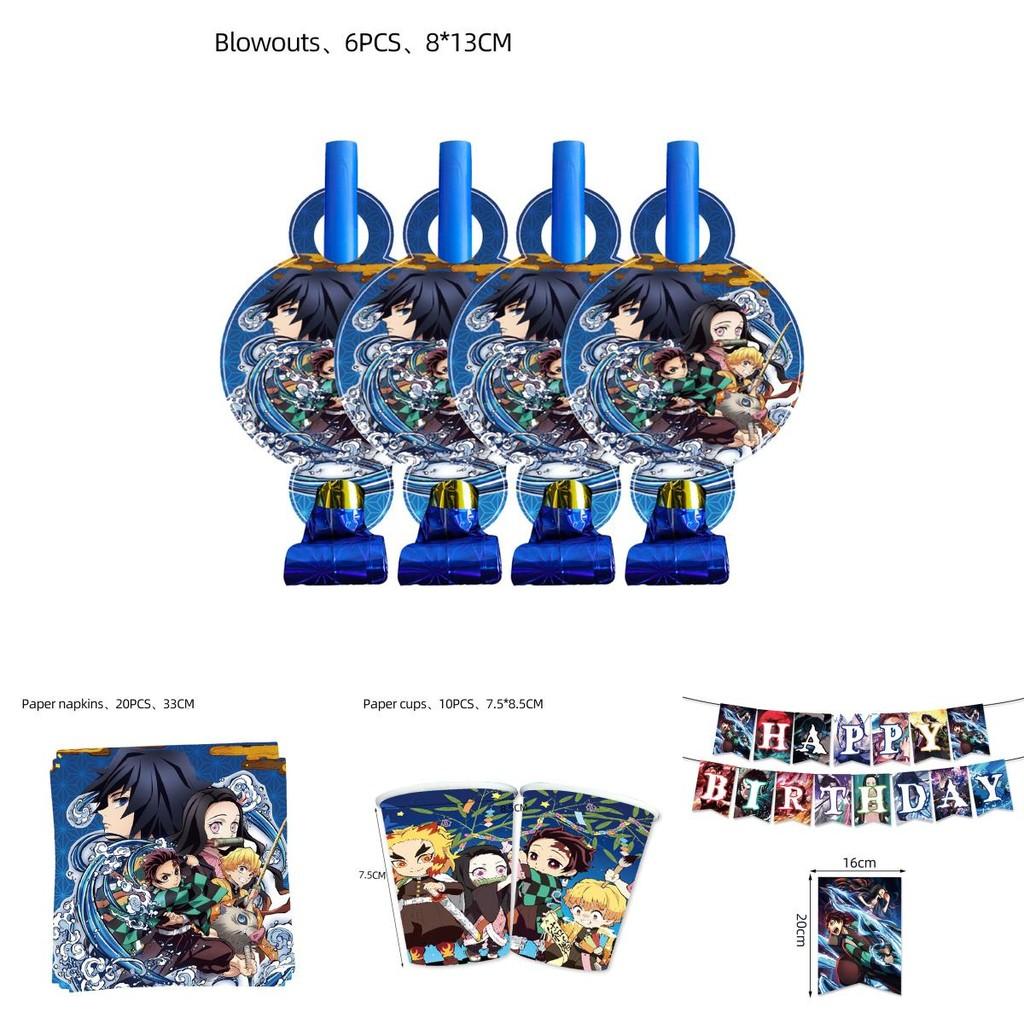 High-quality Demon Slayer Party Supplies For Kids Birthday Party Decoration