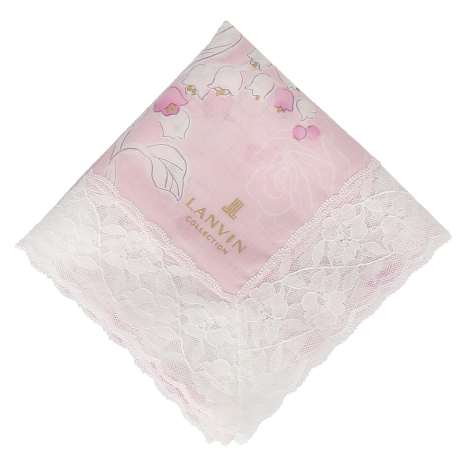 

Lanvin Collection Women s Handkerchief 08001824, Floral Lily of the Valley Design, Pink, 58cm x 58cm, 08001824A
