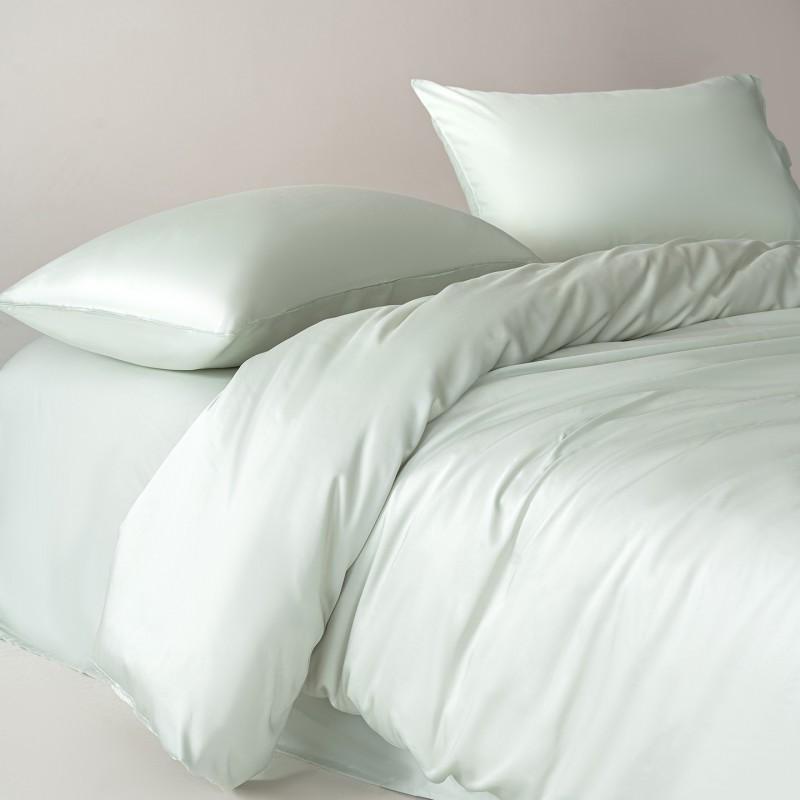 60S Bamboo Fiber Bed Sheet Set Solid Color Luxury Bedding A Class