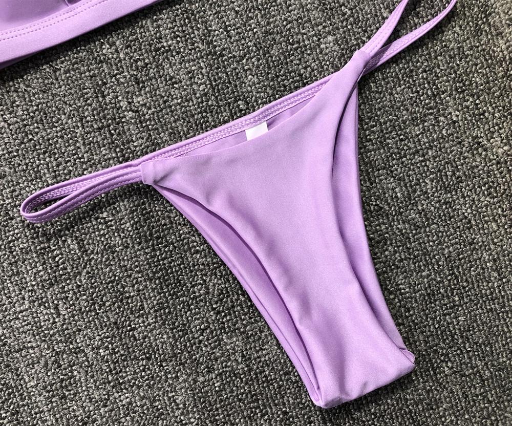 European & American Split Solid Color Bikini - New 2017 Style.