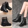 Black Martin Boots Winter New Velvet Thickened Short Boots British Style Thick-soled Snow Boots