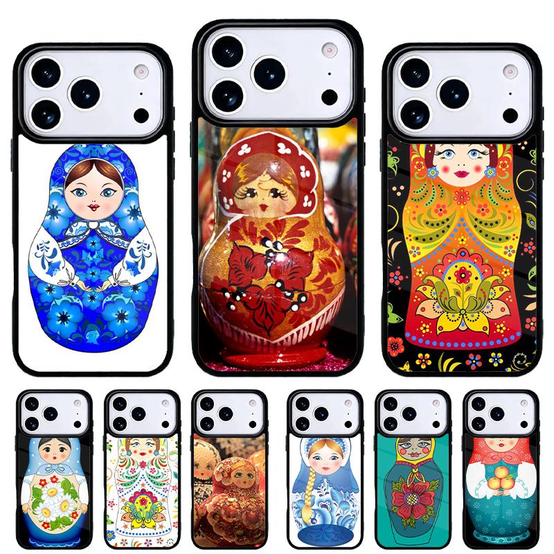 Russian Nesting Doll Phone Case for iPhone 17 Air 16e 15 14 13 Pro Max Back Cover for 12 11 Pro Coque