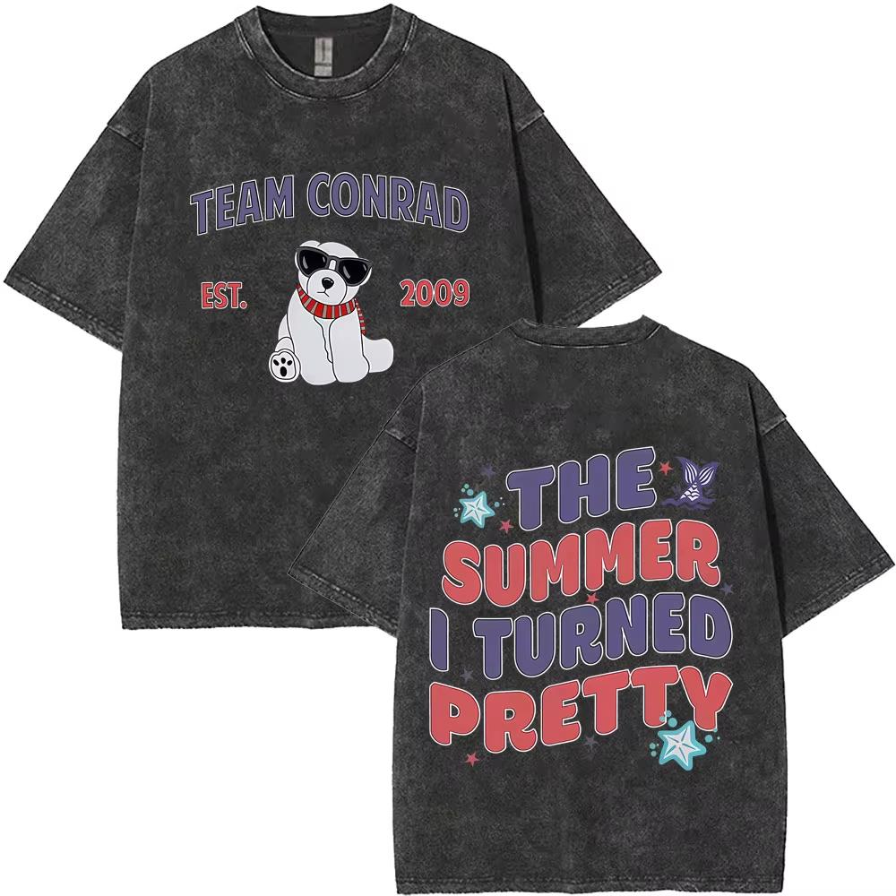 Washed Vintage TV Play The Summer I Turned Pretty Team Jeremiah Cousins Beach Tshirt Mens Women Casual Cotton Crewneck T Shirt