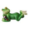 Liggende Frosk Figur Plantepotte Dekorasjon Mini Frosk Statue Resin Frosk Holder Flaske Ornament for Hage Hjemmekontor Blomsterpottekant