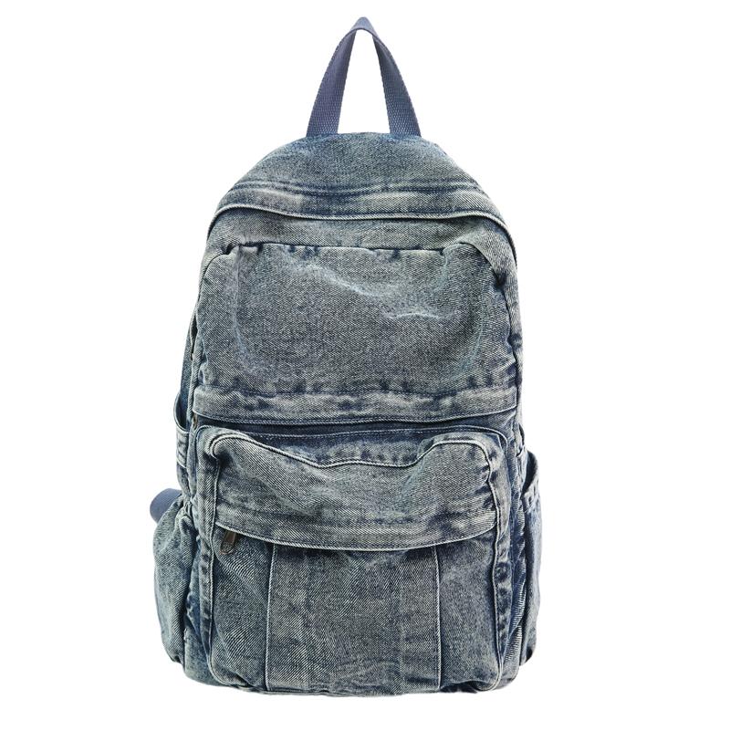Denim Backpack Student Schoolbag Women's Travel Backpack