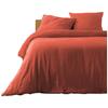 Housse De Couette + 2 Taies En Gaze De Coton 240 X 260 Cm Tendance Terracotta