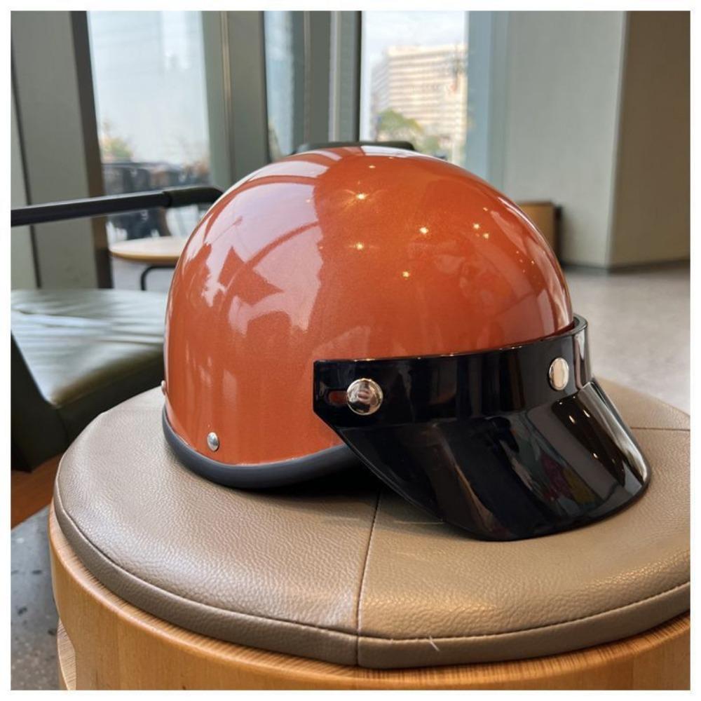 

Половина шлема солнцезащитный козырек электромобиль лето новая тенденция мужчины и женщины Харлей + brim оранжевый