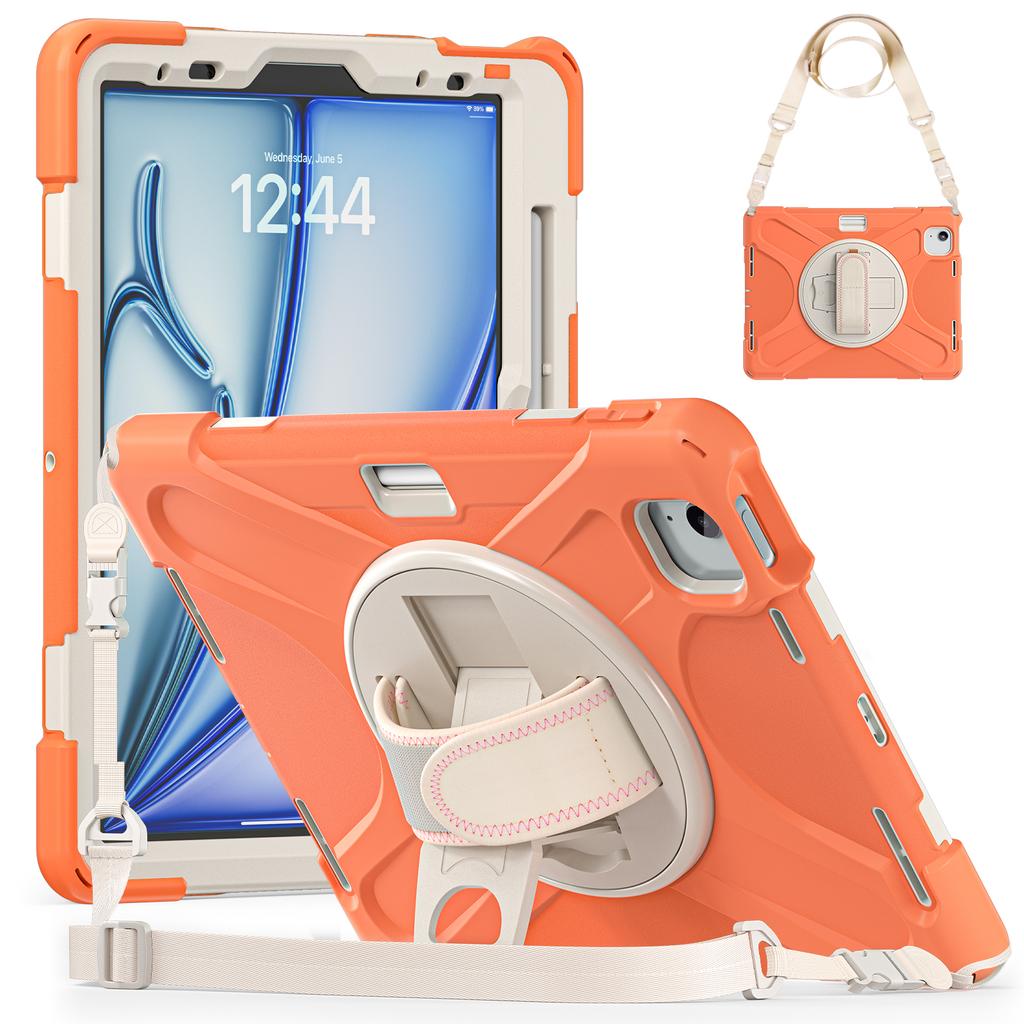 Heavy Duty New Design Silicone Shockproof Case With Pen Holder Protective Tablet Cover Case for iPad Air 11 M2 11inch 2024