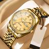 Binbond B0756 0756 Men Quartz Movement Watch Stainless Steel Band Auto Date Waterproof Luminous Business Casual Male Wristwatch