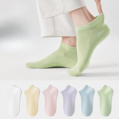Summer Thin Pure Cotton Mesh Breathable, Sweat-absorbing, Odor-proof Boneless Socks for Women, Anti-slip and Non-dropping White Socks