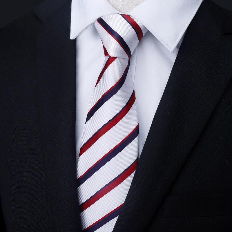Tie Men'S Dress Business Korean Groom Wedding Women'S Red And Black Tie Narrow 8.5Cm Stripe British Style