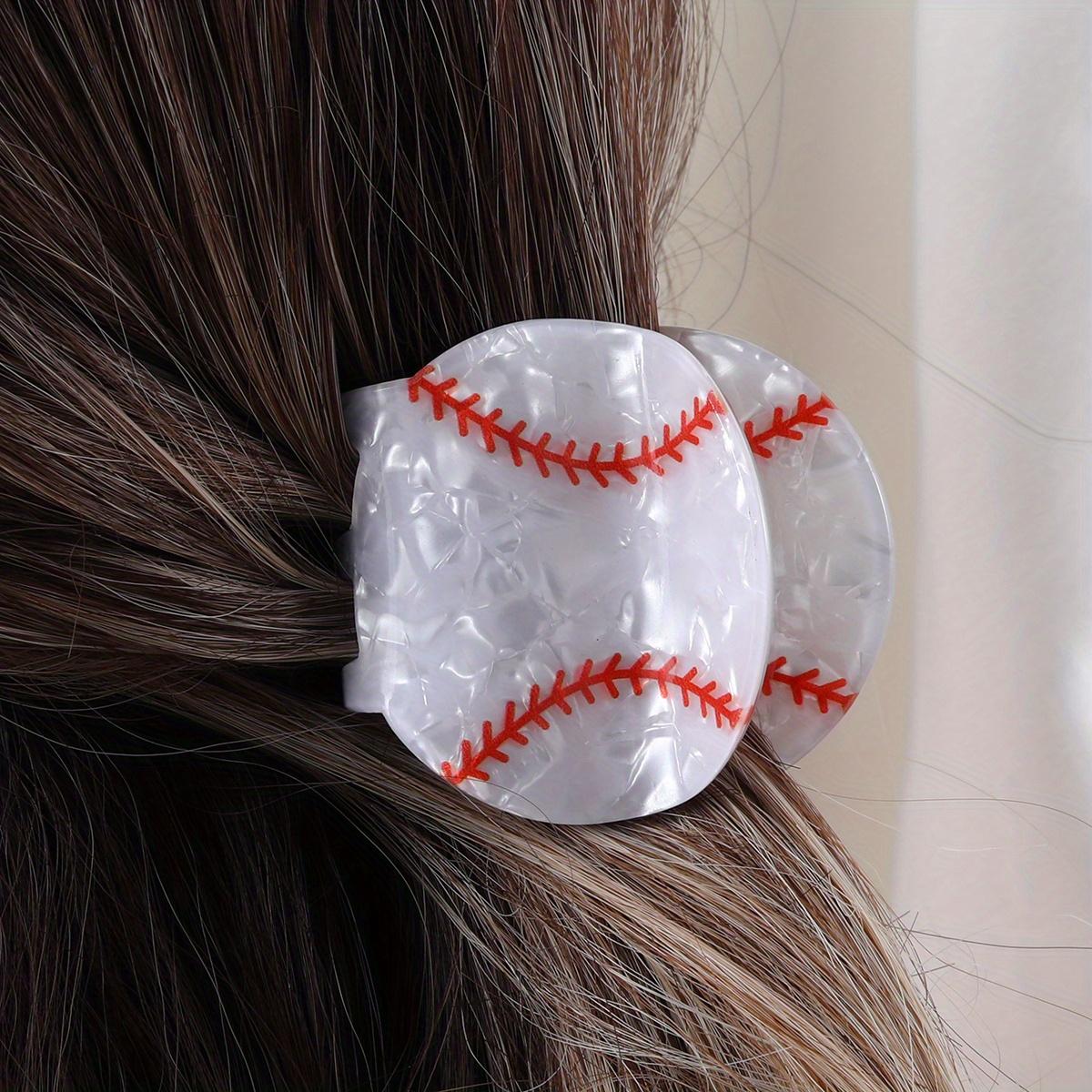 

Acrylic Baseball Claw Clips Shark Claw Hair Claw Ponytail Holder Hair Accessories For Female Women белый