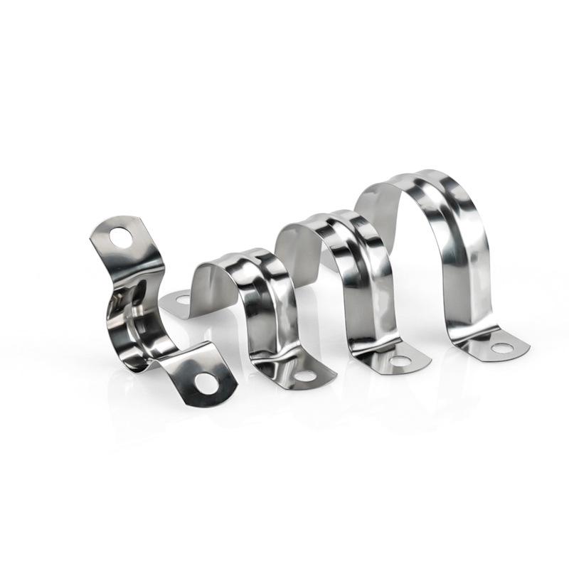 U-formad rörklämma i rostfritt stål - 304/201 rörstödklämma för slang och vattenrör