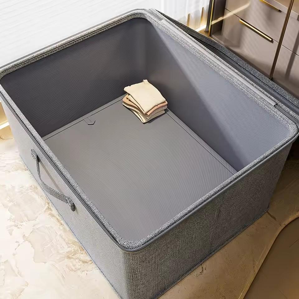 1/2PCS Large Capacity Clothes Storage Box Set with Zipper Folding Quilts And Underwear Organizer Wardrobe Storage Bags