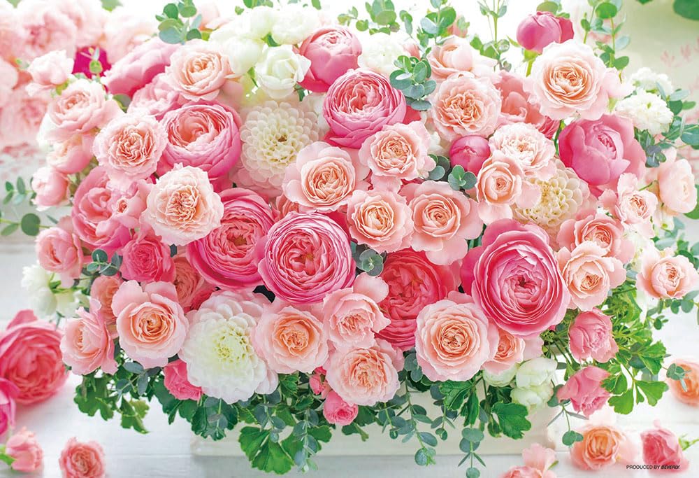 

в Беверли 1000 Микро Пазл Цветы Розово-розовый х [Сделано в Японии] Захватывающий (26 38) 1000M-023